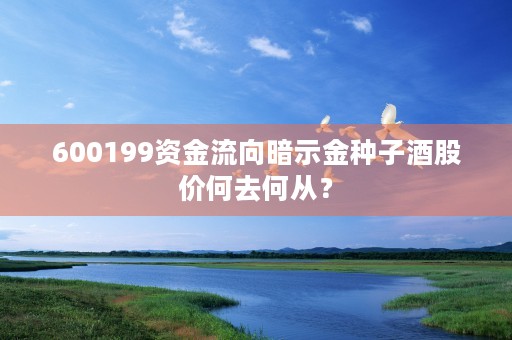 600199资金流向暗示金种子酒股价何去何从？