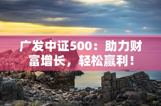 广发中证500：助力财富增长，轻松赢利！