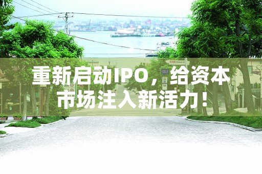 重新启动IPO，给资本市场注入新活力！