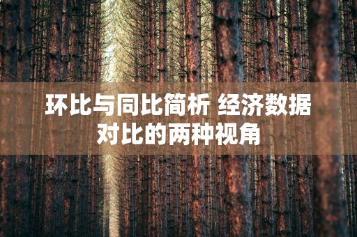 环比与同比简析 经济数据对比的两种视角