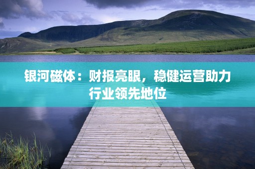 银河磁体：财报亮眼，稳健运营助力行业领先地位