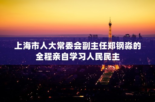 上海市人大常委会副主任郑钢淼的全程亲自学习人民民主