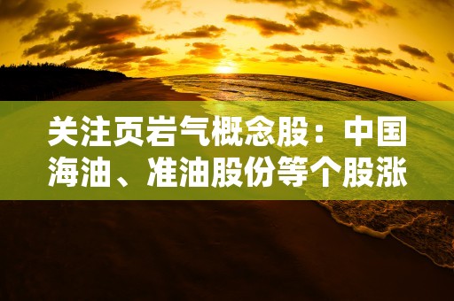 关注页岩气概念股：中国海油、准油股份等个股涨势强劲