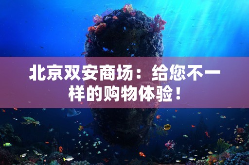 北京双安商场：给您不一样的购物体验！