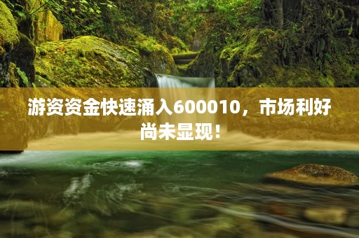 游资资金快速涌入600010，市场利好尚未显现！