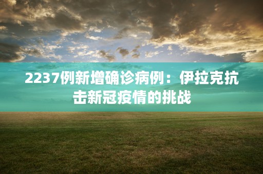 2237例新增确诊病例：伊拉克抗击新冠疫情的挑战