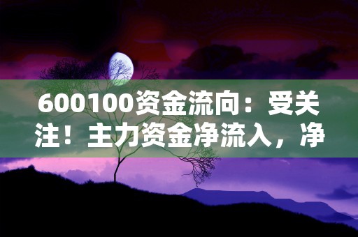 600100资金流向：受关注！主力资金净流入，净占比达到XX%