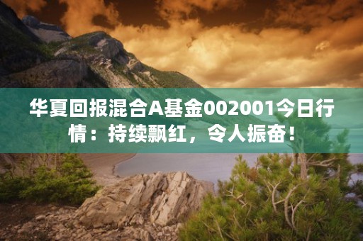 华夏回报混合A基金002001今日行情：持续飘红，令人振奋！