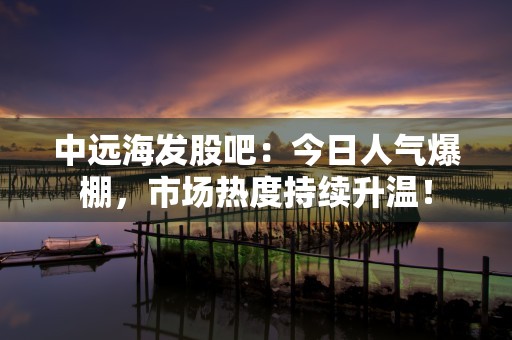 中远海发股吧：今日人气爆棚，市场热度持续升温！