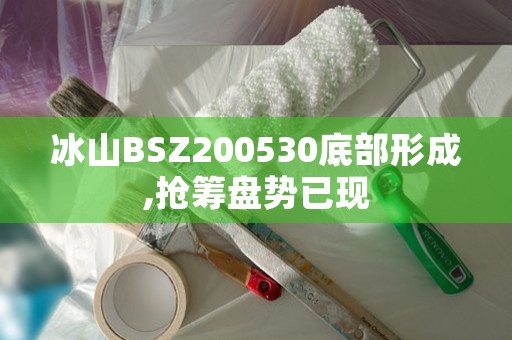 冰山BSZ200530底部形成,抢筹盘势已现