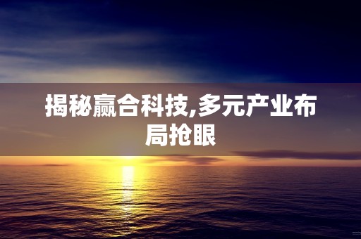 揭秘赢合科技,多元产业布局抢眼