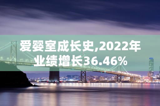 爱婴室成长史,2022年业绩增长36.46%