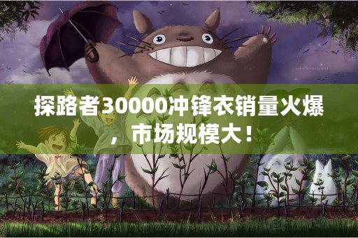 探路者30000冲锋衣销量火爆，市场规模大！