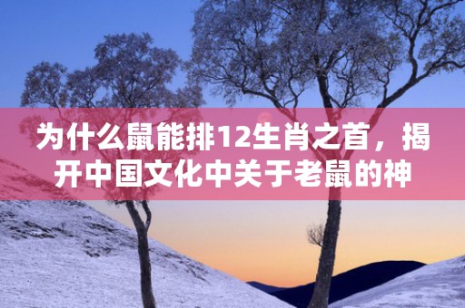 12生肖兔的寓言，寓言故事揭示智慧与机智的力量