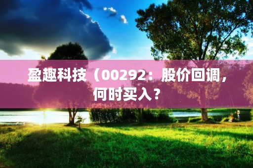 盈趣科技（00292：股价回调，何时买入？