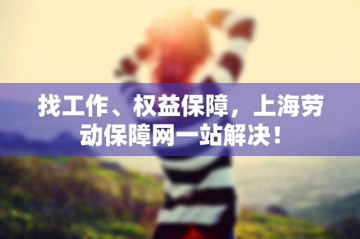 找工作、权益保障，上海劳动保障网一站解决！