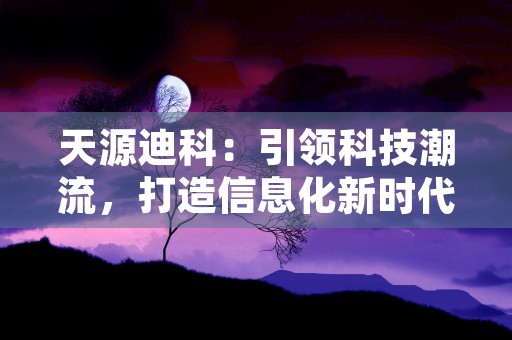 天源迪科：引领科技潮流，打造信息化新时代！