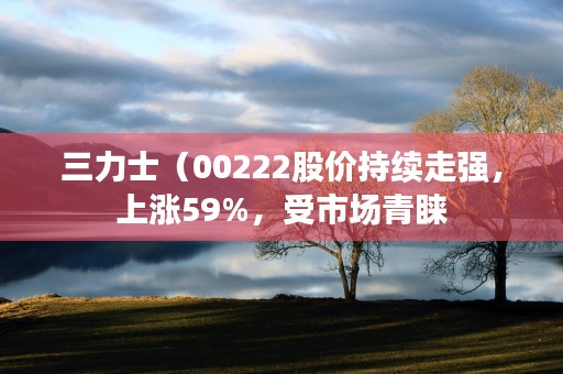 三力士（00222股价持续走强，上涨59%，受市场青睐