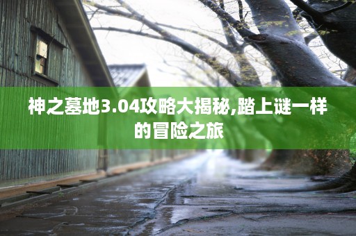 神之墓地3.04攻略大揭秘,踏上谜一样的冒险之旅