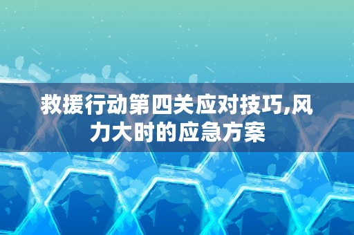 救援行动第四关应对技巧,风力大时的应急方案