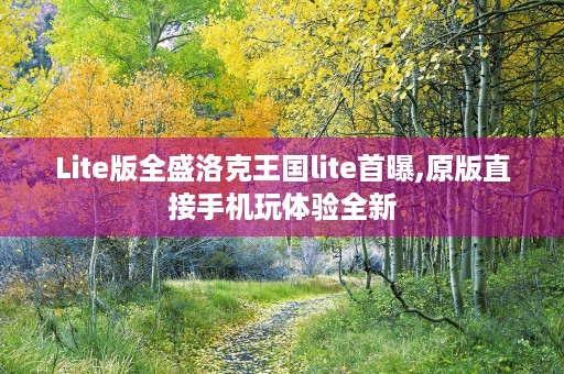 Lite版全盛洛克王国lite首曝,原版直接手机玩体验全新