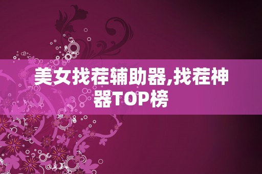 美女找茬辅助器,找茬神器TOP榜