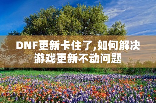 DNF更新卡住了,如何解决游戏更新不动问题