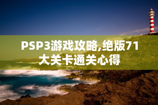 PSP3游戏攻略,绝版71大关卡通关心得