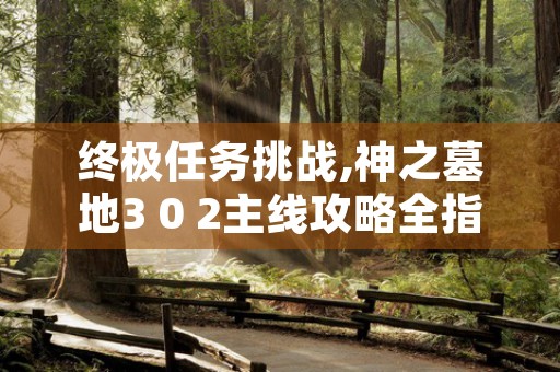 终极任务挑战,神之墓地3 0 2主线攻略全指南