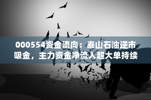 000554资金流向：泰山石油逆市吸金，主力资金净流入超大单持续增加