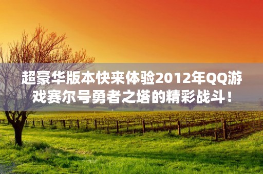 超豪华版本快来体验2012年QQ游戏赛尔号勇者之塔的精彩战斗！