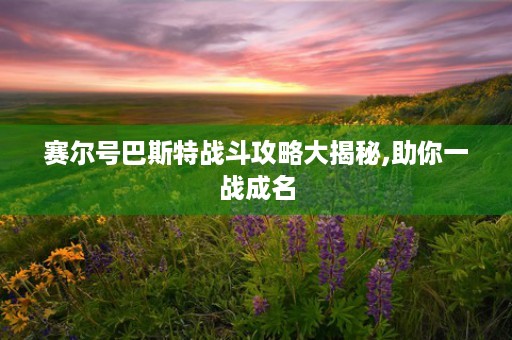 赛尔号巴斯特战斗攻略大揭秘,助你一战成名