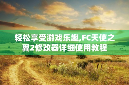 轻松享受游戏乐趣,FC天使之翼2修改器详细使用教程