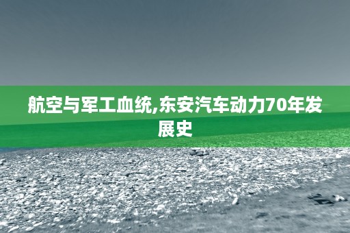 航空与军工血统,东安汽车动力70年发展史