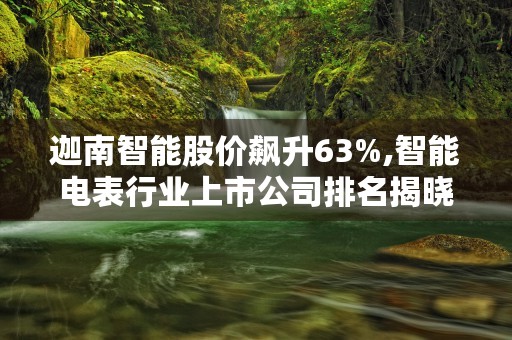 迦南智能股价飙升63%,智能电表行业上市公司排名揭晓