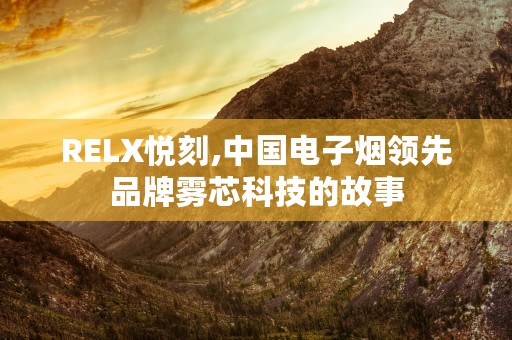 RELX悦刻,中国电子烟领先品牌雾芯科技的故事