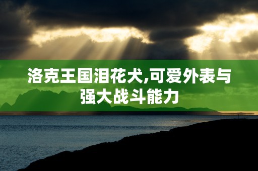 洛克王国泪花犬,可爱外表与强大战斗能力