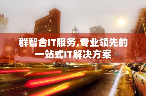 群智合IT服务,专业领先的一站式IT解决方案