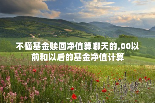 不懂基金赎回净值算哪天的,00以前和以后的基金净值计算