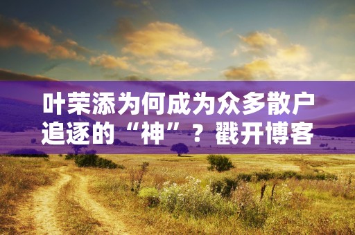 叶荣添为何成为众多散户追逐的“神”？戳开博客揭秘！