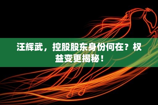 汪辉武，控股股东身份何在？权益变更揭秘！