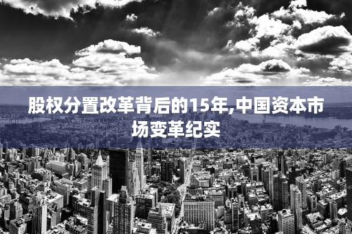 股权分置改革背后的15年,中国资本市场变革纪实