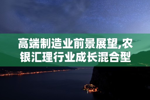 高端制造业前景展望,农银汇理行业成长混合型基金观点