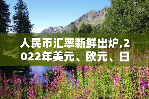 人民币汇率新鲜出炉,2022年美元、欧元、日元汇率全攻略