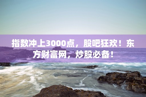 指数冲上3000点，股吧狂欢！东方财富网，炒股必备！