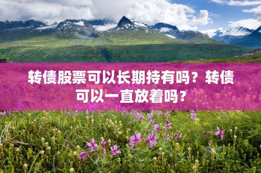 转债股票可以长期持有吗？转债可以一直放着吗？