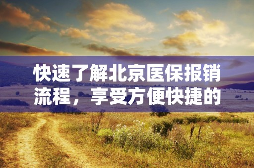 快速了解北京医保报销流程，享受方便快捷的医疗保障！，北京医保官方网站