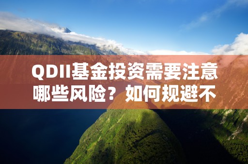 QDII基金投资需要注意哪些风险？如何规避不确定性！