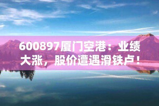 600897厦门空港：业绩大涨，股价遭遇滑铁卢！