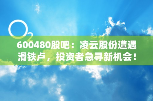 600480股吧：凌云股份遭遇滑铁卢，投资者急寻新机会！，600482股吧